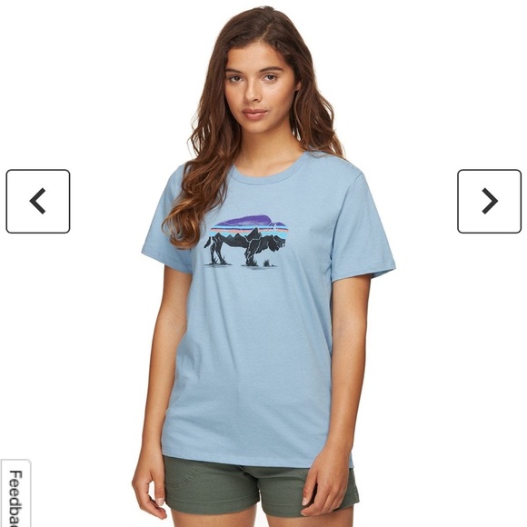 💕3/$25💕 Patagonia Fitz Roy Bison Organic Crew T-Shirt - Women's - Picture 1 of 5